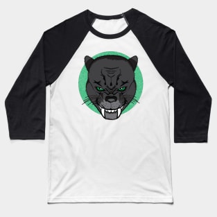 Black Hungry Cat Baseball T-Shirt